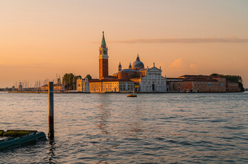 Fototapeta premium Church of San Giorgio Maggiore during Beautiful Sunrise in Venice, Italy.