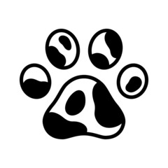 dog paw vector footprint icon french bulldog cartoon cow skin symbol character sign illustration doodle design