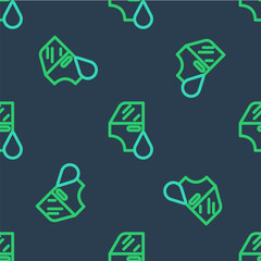 Line Car painting icon isolated seamless pattern on blue background. Car body repair process. Vector