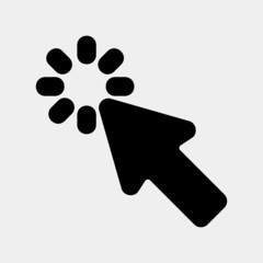 Loading cursor icon vector illustration in solid style, use for website mobile app presentation