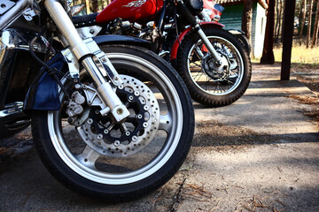 Obraz premium Motor bike detail close up