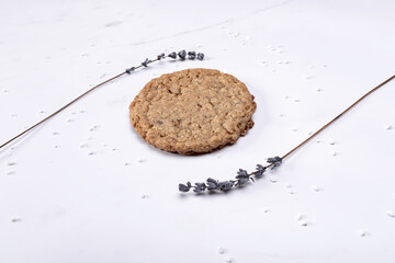 Fresh homemade cookies with fig