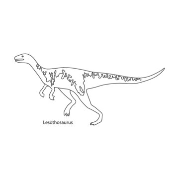 Dinosaur vector icon.Outline vector icon isolated on white background dinosaur.