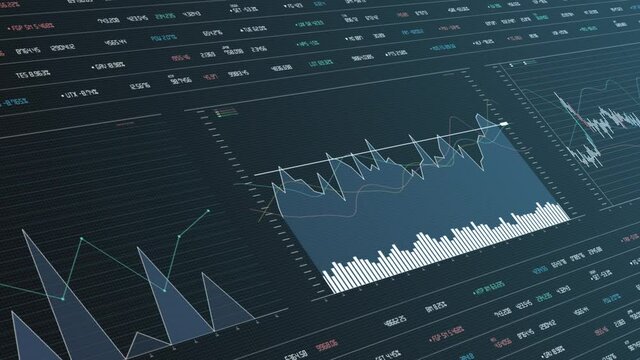 Stats analysis reports and financial data 3D 4K. Ideal for financial, banking, scientific and mathematical medical topics. Perfect for background or high quality and professional opening and closing.