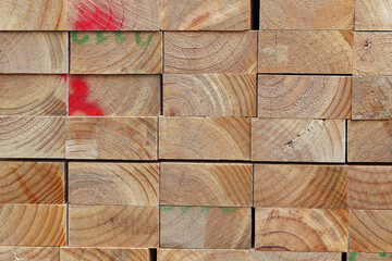 木材　積木模様　年輪　テクスチャ背景素材