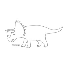 Dinosaur vector icon.Outline vector icon isolated on white background dinosaur.