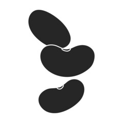 Beans vector black icon. Vector illustration bean on white background. Isolated black illustration icon of beans .