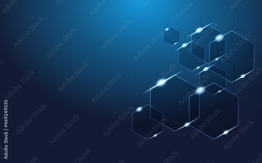 Fototapete abstract background consisting of set of hexagonal cells. vector graphics