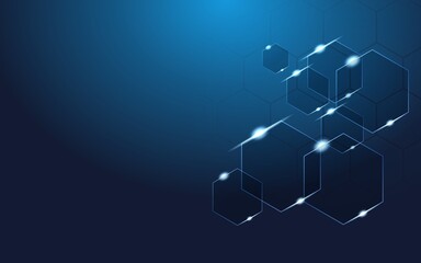 Obraz premium Abstract background consisting of set of hexagonal cells. Vector Graphics