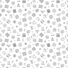 STEM Learning vector seamless pattern. Science background © tentacula