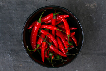 Hot red chilli in a bowel ready to be served