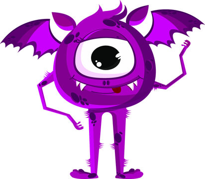 purple monster cartoon