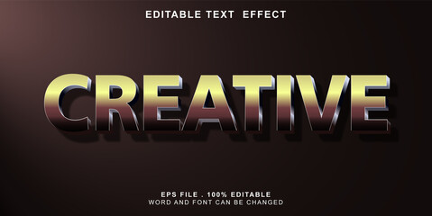 text effect editable creative