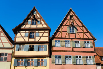 Fototapeta na wymiar Fachwerkhaus am Weinmarkt, Dinkelsbühl, Mittelfranken, Bayern, Deutschland, Europa