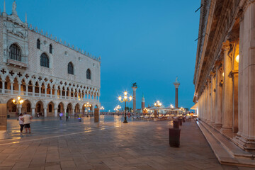 Venezia. Piazza San Marco verso San Giorgio Maggiore al crepuscolo
