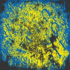 Abstract multicolored grunge texture. The background is smears of dry paint with an old brush. Vector graphics