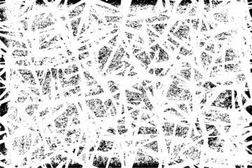 Obraz premium Grunge background black and white. Texture of chips, cracks, scratches, scuffs, dust, dirt. Dark monochrome surface. Old vintage vector pattern