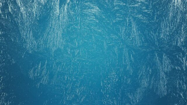 Frozen window with frosty patterns gradually fills with frost over its entire surface. Great background for Christmas and New Years. 