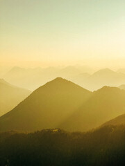 sunrise in the mountains