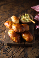 Traditional homemade hand-pies with potato