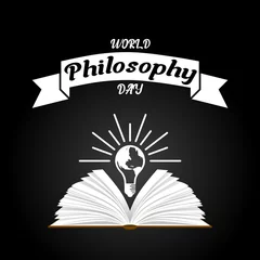 Fotobehang World philosophy day theme template. Vector illustration. Suitable for Poster, Banners, campaign and greeting card. © YB14
