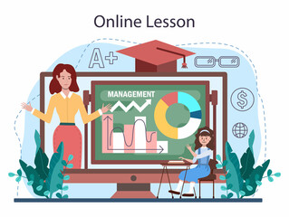Management school course online service or platform.