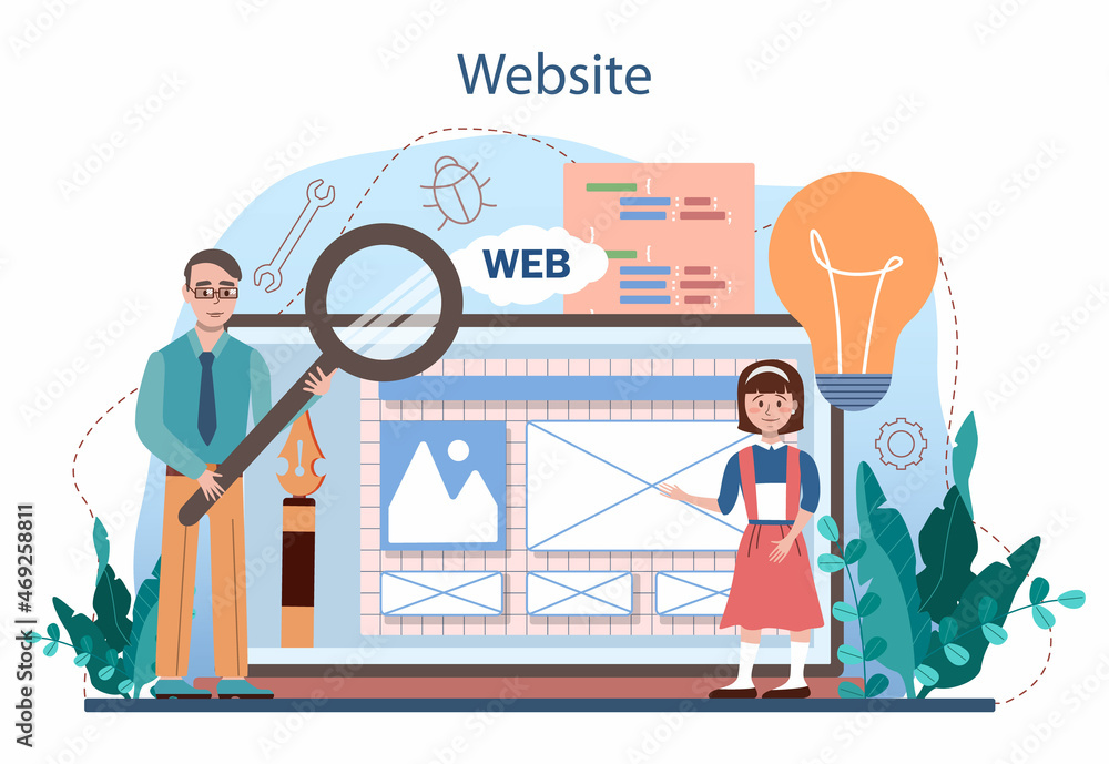 Poster it education online service or platform. students learn programming