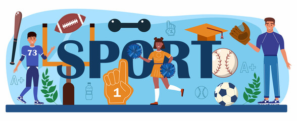 Sport typographic header. Physical education or school sport class concept © inspiring.team