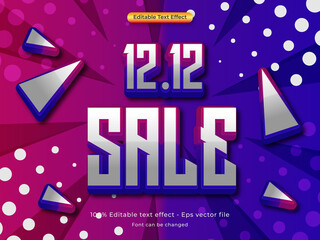 12 Flash sale 3d style text effect.