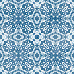 Seamless pattern with decor tile, mosaic oriental ornament. Jpeg illustration for designing posters, cards, prints, stickers, fabric, textile, gift paper, scrapbooking.