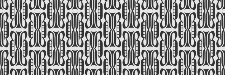 Simple background image with ethnic style decorative ornament on white background for your design. Seamless background for wallpaper, textures.