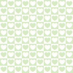 Tiny hearts chess grid seamless pattern. Cute little repeating hearts vector illustration. Love and relationship, valentine day. Print for fabric, paper, packaging, stationery.