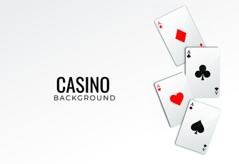 Casino background illustration, playing cards, vector