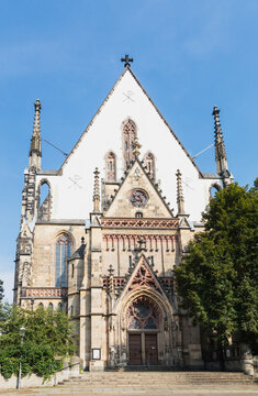 Germany, Saxony, Leipzig, West facade of Saint Thomas Church