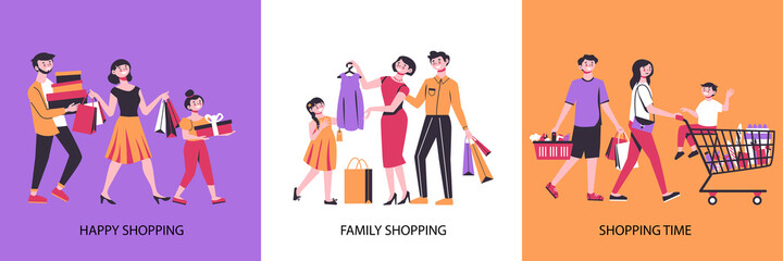 Happy Shopping Design Concept