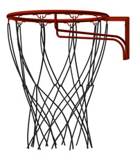 Fototapeta na wymiar Basketball hoop isolated on white background. Side view. 3D. Vector illustration