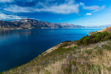 Fototapeta na wymiar ニュージーランド　オタゴ地方にあるハウェア湖