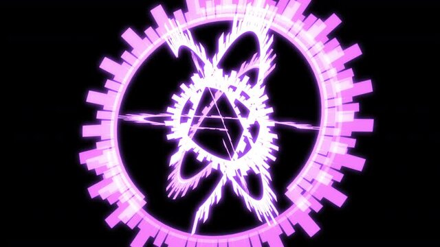 3D Arc Sphere Tribal Purple VJ Loop Animation
