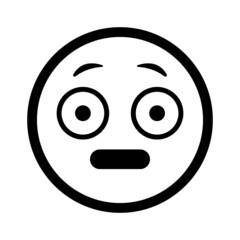 Sad smiley face. Vector icon illustration.
