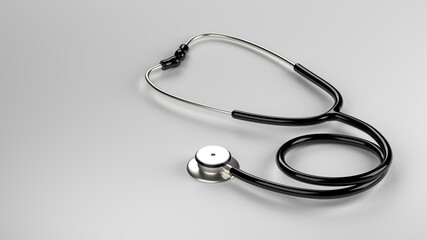 stethoscope realistic floor health medicine device 3d render