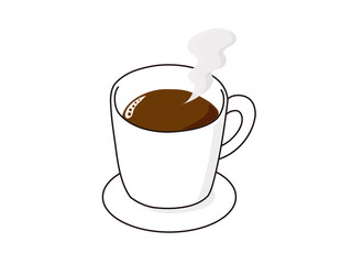 一杯の熱いコーヒー