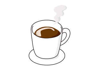一杯の熱いコーヒー