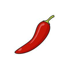 Red hot chili pepper. Food vector illustration in cartoon style isolated on white background