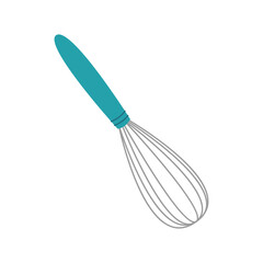 Egg whisk. Cartoon vector illustration isolated on white background