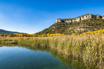 The Una lagoon, a lagoon located in the town of Una, in the province of Cuenca, Castilla La Mancha, Spain