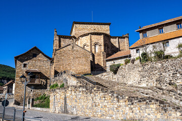 Fototapeta na wymiar Saint Peter, San Pedro Siresa monastery church in Siresa , Huesca , Aragon,Spain