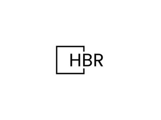 Fototapeta premium HBR letter initial logo design vector illustration
