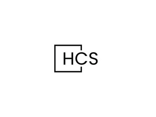 HCS letter initial logo design vector illustration