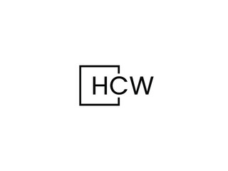 HCW letter initial logo design vector illustration