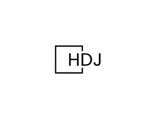 HDJ letter initial logo design vector illustration